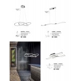 NOVA LUCE 8101141 | Martino-NL Nova Luce visilice svjetiljka s mogućnošću skraćivanja kabla 1x LED 3250lm 3000K krom, bijelo
