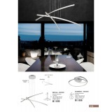 NOVA LUCE 81007601 | Seville-NL Nova Luce visilice svjetiljka s mogućnošću skraćivanja kabla 1x LED 2650lm 3000K krom, kristal