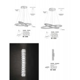 NOVA LUCE 7403002 | Celine Nova Luce visilice svjetiljka s mogućnošću skraćivanja kabla 1x LED 3120lm 3000K krom, kristal