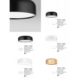 NOVA LUCE 526806 | Perleto Nova Luce stropne svjetiljke svjetiljka okrugli 3x E27 crno mat, bijelo