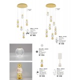NOVA LUCE 9522030 | Brille-NL Nova Luce stolna svjetiljka 29cm s prekidačem 1x LED 231lm 3200K zlatno, prozirno, kristal