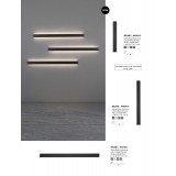 NOVA LUCE 9060913 | Seline Nova Luce zidna svjetiljka pravotkutnik 1x LED 2614lm 3000K IP44 crno mat