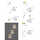 NOVA LUCE 9695100 | Brillante-NL Nova Luce zidna svjetiljka 1x LED 205lm 3200K IP44 zlatno, prozirno, kristal