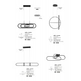 NOVA LUCE 9113121 | Arte-NL Nova Luce visilice svjetiljka - TRIAC jačina svjetlosti se može podešavati 1x LED 2142lm 3000K crno, bijelo