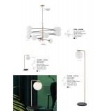 NOVA LUCE 9185361 | Alvarez Nova Luce stolna svjetiljka 51cm s prekidačem 1x E14 zlato mat, crno, opal