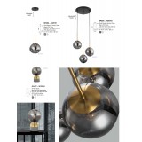 NOVA LUCE 9010264 | Juliet-NL Nova Luce stolna svjetiljka 24cm s prekidačem 1x E14 mesing, sivo, dim