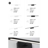 NOVA LUCE 9053202 | Mondrian Nova Luce zidna svjetiljka 1x LED 1615lm 3000K IP44 crno mat, bijelo