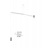 NOVA LUCE 9061429 | Voice Nova Luce podna svjetiljka 250cm s prekidačem s mogućnošću skraćivanja kabla 1x LED 960lm 3000K crno mat