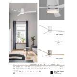 NOVA LUCE 9953016 | Satin Nova Luce ventilatorska lampa stropne svjetiljke daljinski upravljač 1x LED 650lm 3000K nikel, bezbojno, bijelo