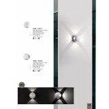 NOVA LUCE 726217 | Como Nova Luce zidna svjetiljka 2x LED 560lm 3000K IP54 bijelo mat, prozirno