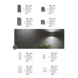 NOVA LUCE 710042 | Nero-NL Nova Luce zidna svjetiljka 2x GU10 IP54 tamno siva, bijelo