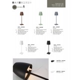 NOVA LUCE 9223415 | Colt Nova Luce nosiva, stolna svjetiljka sa dodirnim prekidačem jačina svjetlosti se može podešavati, baterijska/akumulatorska, USB utikač 1x LED 207lm 3000K IP54 bijelo mat