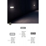 NOVA LUCE 812104 | Pulsar-NL Nova Luce zidna svjetiljka 1x LED 480lm 3000K IP54 grafit, bijelo