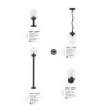 NOVA LUCE 9060197 | Omika Nova Luce visilice svjetiljka 1x E27 IP54 tamno siva, prozirno