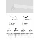 NOVA LUCE 8254442 | Linear-NL Nova Luce element sustava - stropne svjetiljke, element sustava - visilice svjetiljka UGR <18 1x LED 1250lm 3000K crno mat, opal