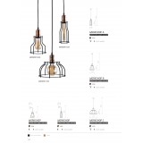 NOWODVORSKI 6336 | Workshop Nowodvorski visilice svjetiljka 1x E27 crno, crveni bakar