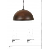 NOWODVORSKI 6367 | Hemisphere-Rust Nowodvorski visilice svjetiljka 1x E27 rdža smeđe