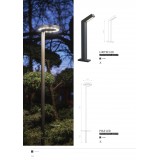 NOWODVORSKI 4448 | Lhotse Nowodvorski podna svjetiljka 65cm 3x LED 169lm 3000K IP54 grafit, bijelo