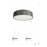 NOWODVORSKI 8956 | Croco Nowodvorski stropne svjetiljke svjetiljka okrugli 4x E27 sivo, šare, opal