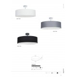 NOWODVORSKI 7961 | Violet Nowodvorski stropne svjetiljke svjetiljka okrugli 3x E27 krom, crno, opal