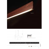 NOWODVORSKI 7522 | Oslo-NW Nowodvorski visilice svjetiljka s poteznim prekidačem namenjeno za izvor svjetlosti T8 LED 1x G13 / T8 2300lm 3000K tamni hrast