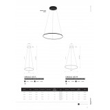 NOWODVORSKI 10863 | Circolo Nowodvorski visilice svjetiljka okrugli 1x LED 600lm 4000K crno, opal