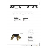 NOWODVORSKI 8819 | Eye-Brass Nowodvorski spot svjetiljka elementi koji se mogu okretati 4x GU10 crno, mesing