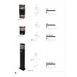 NOWODVORSKI 9097 | Rio Nowodvorski podna svjetiljka 65,5cm sa senzorom, svjetlosni senzor - sumračni prekidač 1x E27 IP54 crno, prozirna