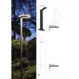 NOWODVORSKI 9185 | Pole-LED Nowodvorski ubodne svjetiljke svjetiljka 1x LED 1000lm 3000K IP54 grafit, bijelo