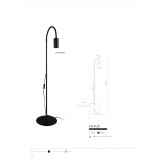 NOWODVORSKI 8935 | Eye-Black Nowodvorski podna svjetiljka 114cm sa prekidačem na kablu fleksibilna 1x GU10 crno