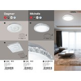 RABALUX 2482 | Dagmar Rabalux stropne svjetiljke svjetiljka 1x LED 1260lm 4000K krom, bijelo, prozirno