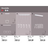 RABALUX 2548 | Donatella Rabalux visilice svjetiljka 1x LED 3810lm 4000K krom, bijelo
