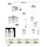 RABALUX 5043 | Astrella Rabalux visilice svjetiljka 1x LED 450lm 4000K krom, prozirno, kristal