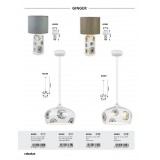 RABALUX 6049 | Ginger Rabalux visilice svjetiljka 1x E27 bijelo, srebrno, sivo