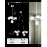 RABALUX 2624 | Briella Rabalux visilice svjetiljka 8x G9 2960lm 2700K krom, prozirno, bijelo