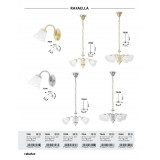 RABALUX 7243 | Rafaella Rabalux luster svjetiljka 3x E14 krom, bijelo