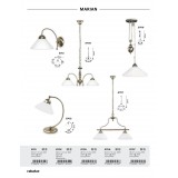 RABALUX 2706 | Marian Rabalux visilice svjetiljka balansna - ravnotežna, sa visinskim podešavanjem 1x E27 bronca, bijelo
