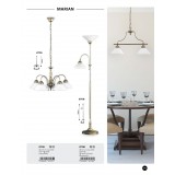RABALUX 2705 | Marian Rabalux luster svjetiljka 5x E27 bronca, bijelo