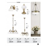 RABALUX 8812 | Flossi Rabalux stolna svjetiljka 32cm sa prekidačem na kablu 1x E14 bronca, bijelo alabaster