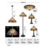 RABALUX 8090 | Mirella Rabalux stolna svjetiljka 46,5cm sa prekidačem na kablu 1x E27 bronca, višebojno