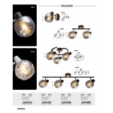 RABALUX 5400 | Salazar Rabalux spot svjetiljka elementi koji se mogu okretati 4x E14 crno, boja hrasta, dim