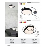 RABALUX 3530 | Saphira Rabalux stropne svjetiljke svjetiljka okrugli 1x LED 3210lm 3000K crno, bijelo