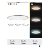 RABALUX 2192 | Taleb Rabalux stropne svjetiljke svjetiljka ovalni daljinski upravljač jačina svjetlosti se može podešavati, sa podešavanjem temperature boje, noćno svjetlo 1x LED 4000lm 3000 <-> 6500K srebrno, bijelo