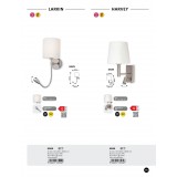 RABALUX 6539 | Harvey Rabalux zidna svjetiljka dva prekidača elementi koji se mogu okretati 1x E27 + 1x LED 180lm krom saten, bijelo