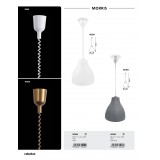 RABALUX 5060 | Morris-RA Rabalux visilice svjetiljka 1x E27 sivo, bijelo