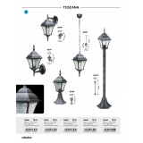 RABALUX 8396 | Toscana Rabalux zidna svjetiljka 1x E27 IP43 antik srebrna, prozirna