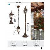 RABALUX 8375 | Milano Rabalux podna svjetiljka 102cm 1x E27 IP43 antik zlato, prozirno