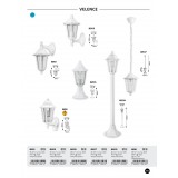 RABALUX 8207 | Velence1 Rabalux visilice svjetiljka 1x E27 IP43 bijelo, prozirno