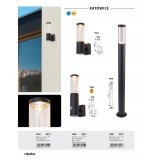 RABALUX 7915 | Katowice Rabalux zidna svjetiljka sa senzorom 1x GU10 IP44 antracit, prozirno