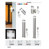 RABALUX 8141 | Detroit Rabalux zidna svjetiljka UV odporna plastika 1x LED 450lm 4000K IP44 UV plemeniti čelik, čelik sivo